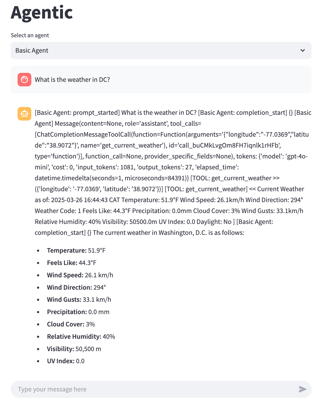 Agentic Streamlit Dashboard